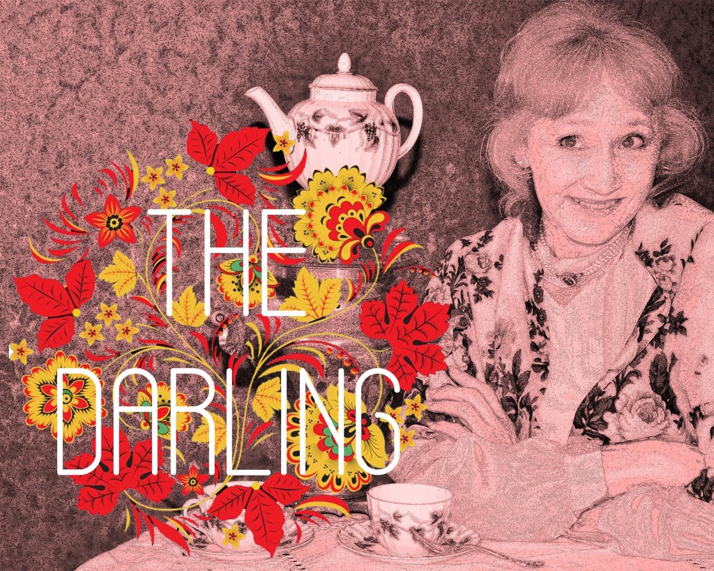 lisa dalton with Tea pot and Russian Shawl.